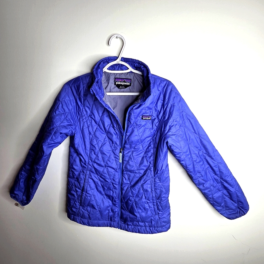 Patagonia Kids' Quilted Jacket in Bright Blue